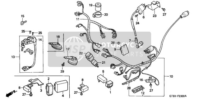 Honda PK50M 1999 Wire Harness/ Ignition Coil for a 1999 Honda PK50M